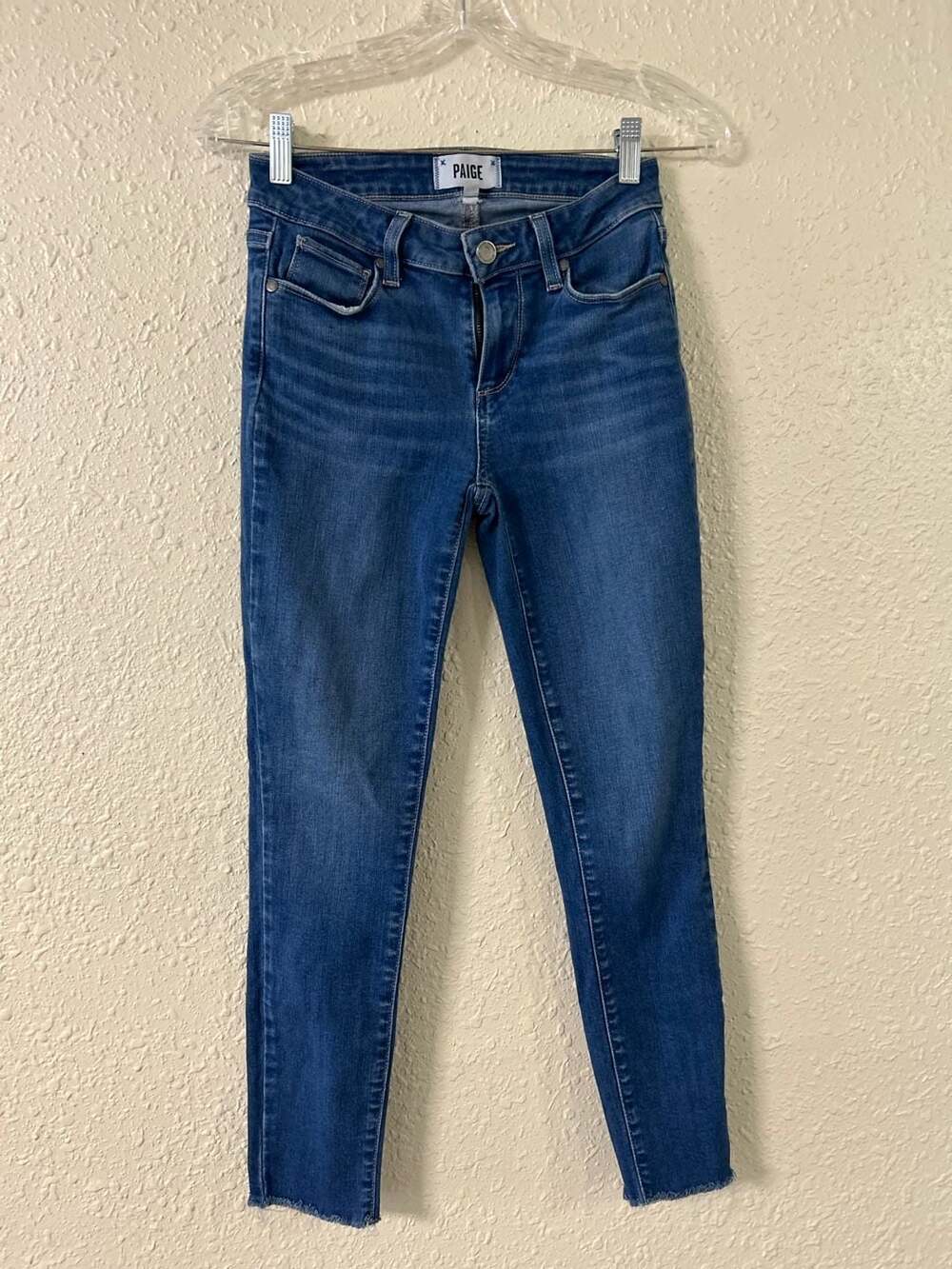 PAIGE Denim Skinny Jeans Women's Size 26 Raw Hem